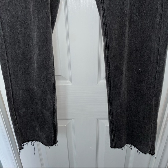 NASTY GAL asymmetric strap straight leg denim jeans high rise size 6 - Picture 5 of 15